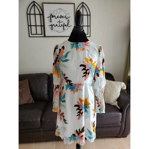 Never Fully Dressed Floral Velvet Embellished Long Sleeve Dress Women's Size 10